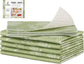 Cooyes Shelf Liner for Refrigerator & Drawer, Non-Adhesive Cabinets Liner for Kitchen Cupboard & Fridge, Breathable Cloth Material, Vegetable-Patterned, 6 Pack 12“ × 24”, Sage Green by Cooyes