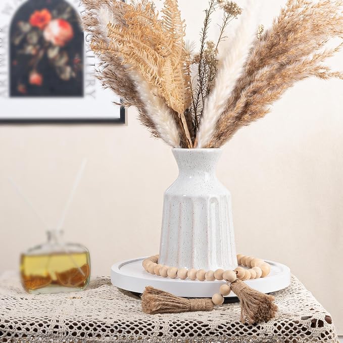 Wood Lazy Susan Turntable Kitchen Decor Round Table Tray, 10" White | waterpoof, East clean, Non-slip, Pantry Table Decorative Tray for condiment, spice - Image 7