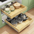 Pull Out Cabinet Organizer, Soft Close Wooden Slide Out Drawers for Pots and Pans, Full-extension Roll Out Shelves for Kitchen Cabinets, Pantry Organization, Bottom & Side Mount(21"W X 21"D x 3.4''H) by Kitstorack