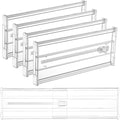 Vtopmart 6" Tall Upgrade Drawer Dividers, 12.8"-22.3" Expandable, 4 Pack | Deep Drawer Organizer, Big Drawer Separator, Clear plastic Adjustable Storage Divider for Dresser, Baby Supplies, Kitchenware by Vtopmart