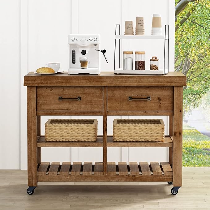 Forbena 2 Tier Bathroom Counter Organizer, White and Grey Coffee Bar Organizer for Countertop, Wood Shelf Tray for Vanity Makeup Storage, Small Kitchen Sink Top Organizers for Coffee Bar Station - Image 5