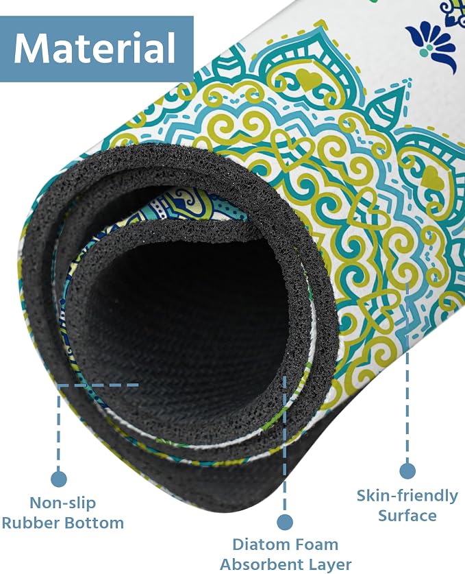 Patterned Sink Faucet Mat Kitchen Splash Guard Super Absorbent Drying Mat, Non-Slip Drain Pad for Kitchen Counter or Bathroom-24x5.5in - Image 4