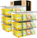 Utopia Home Tea Bag Organizer - Stackable Tea Bag Storage Organizer with Clear Top Lid- Tea bag holder For Counter tops, Kitchen Cabinets, Pantry, Sweeteners (Clear, Pack of 6) by UTOPIAHOME