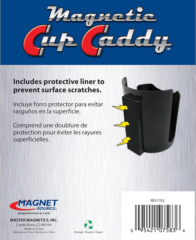 Master Magnetics Magnetic Cup Holder - Caddy for Bottles, Glasses, and Cans - Fits on Fridge, Lawnmower, Forklift, Cart, or Ladder - Heavy-Duty Magnet, (Pack of 6) - Image 3