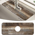 MCALK Dark Brown Kitchen Sink Faucet Mat Splash Guard, Absorbent Quick-Dry Kitchen Sink Mat - Ideal for Splash Guard & Drip Catching with Abstract Art Decor( 1pc 15"x5.5") by MCALK