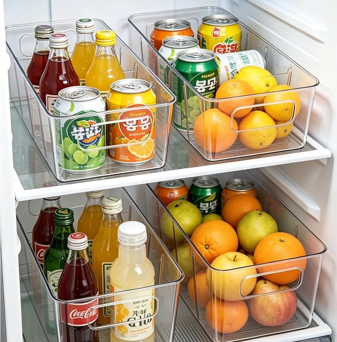 10 Pack Ultimate Clear Organizer Bins with Removable Dividers | The complete house organization solution for large families.Categorize everything from laundry supplies to pantry bulk items. - Image 6