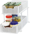 Simple Houseware 2 Tier Sliding Cabinet Basket Organizer Drawer, White by SimpleHouseware