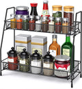 SPISPI Spice Rack Organizer for Cabinet, Bathroom Organizer Countertop, Bathroom Counter Organizer, Kitchen Countertop Organizer, Bathroom Vanity Organizer | Bathroom Organizer Countertop,Vanity Organizer Corner Shelf Sink,Kitchen,Bedroom,Living room,O... by SPISPI