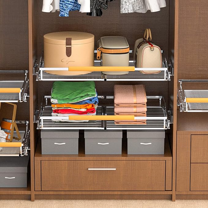 Pull Out Drawer Cabinet Organizer, Expandable Slide Out Storage Shelves - Heavy Duty, Durable and Smooth Slide-Out, 16.3"~26.3" Wide x 17.3" Deep, 1 Pack - Image 6