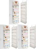 ULG Over The Door Organizer with 6 Large Pockets 12 Side Pockets, 50lbs Weight Capacity Door Hanging Organizer for Bedroom, Bathroom, Pantry, Nursery Storage, Beige (Pack of 3) by ULG
