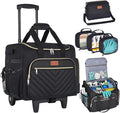 INSMEER Cleaning Caddy with Wheels,3 Removable Clear Bag and 1 Shoulder Bag | Large Cleaning Cart on Wheels,Water Resistant Cleaner Supplies Organizer with Wheels for Kitchen, Tool Organizer by INSMEERDirect