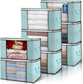 90L Large Storage Bags, 8 Pack Clothes Storage Bins Closet Organizers | Foldable Storage Containers, with Reinforced Handle, for Clothing, Blanket, Comforters, Bed Sheets, Pillows and Toys by BuddingJoy-BuildaJoyfulLifeforYou