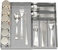 JANE EYRE Utensil Drawer Organizer - Expandable Cutlery Tray, Silverware/Flatware Storage Divider for Kitchen, Mesh Designing with Non-slip Rubber Feet (Silver) by JANEEYRE