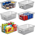 6 Pack Wire Baskets for Pantry Organization and Storage, Kitchen Organizer, 2 XXLarge & 2 XLarge & 2 Large by VITEVER