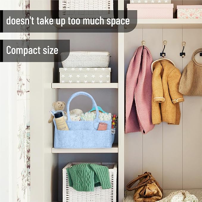 Mr. Pen- Baby Diaper Caddy Organizer, Sky Bliss | Nursery Storage Bin and Car Organizer for Diapers and Baby Wipes - Image 5