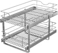 Pull Out Cabinet Organizer,(17½"W x 22" D) 2 Tier Soft Close Slide Out Drawer For Kitchen Base Cabinet, Individual Pull Out Shelf, Roll Out Pantry Organization, 22 Inch Deep by LOVKIT
