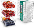 Sorbus 10-Pack Large Clear Plastic Organizing Bins – Clear Bins for Organizing, Refrigerator Organizers, Fridge Organizer, Pantry Storage, Kitchen Organizer, and Pantry Organizers and Storage Bins by Sorbus