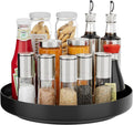 Ovicar Lazy Susan Turntable Organizer - 11 inch Rotating Spice Rack Metal Lazy Susan for Cabinet Pantry Kitchen Countertop Bathroom Refrigerator Table Storage, Black by OVICAR