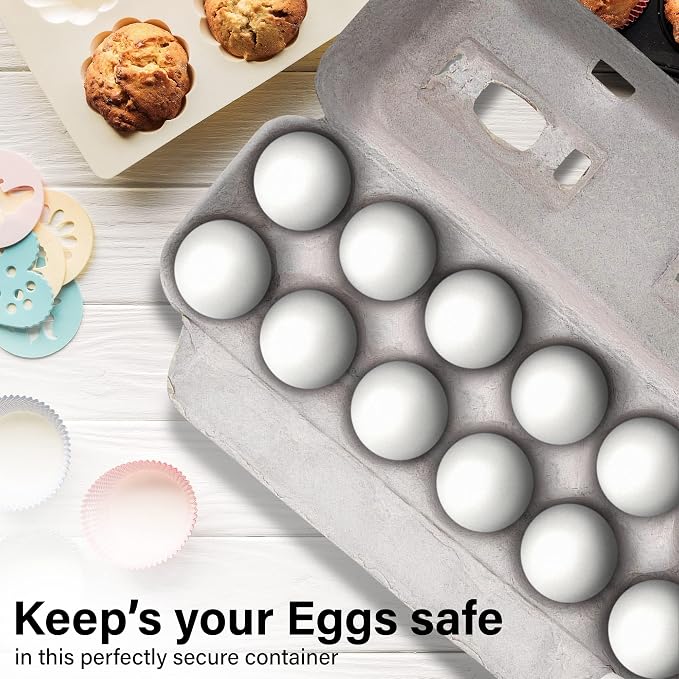 MT Products Blank Natural Pulp Egg Cartons Holds Up to Twelve Eggs 11.50" x 4.2" x 1.25" - Perfect for Chicken Farm (Pack of 15) - Made in the USA - Image 4