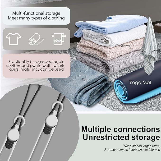 Silicone Cable Ties, Cord Organizer Cable Management, Black White | Reusable Cord Ties for Electronics, Office Desk Accessories, Home Travel Essentials, Easy to Use, 4.2 Inch-16 Pack - Image 4
