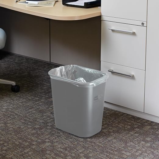 Rubbermaid Commercial Products Deskside Wastebasket/Trash Can, 10.25-Gallon/41-Quart, Gray, Plastic, Garbage Can for Home/Office, Fits Under Desk/Sink/Cabinet - Image 5