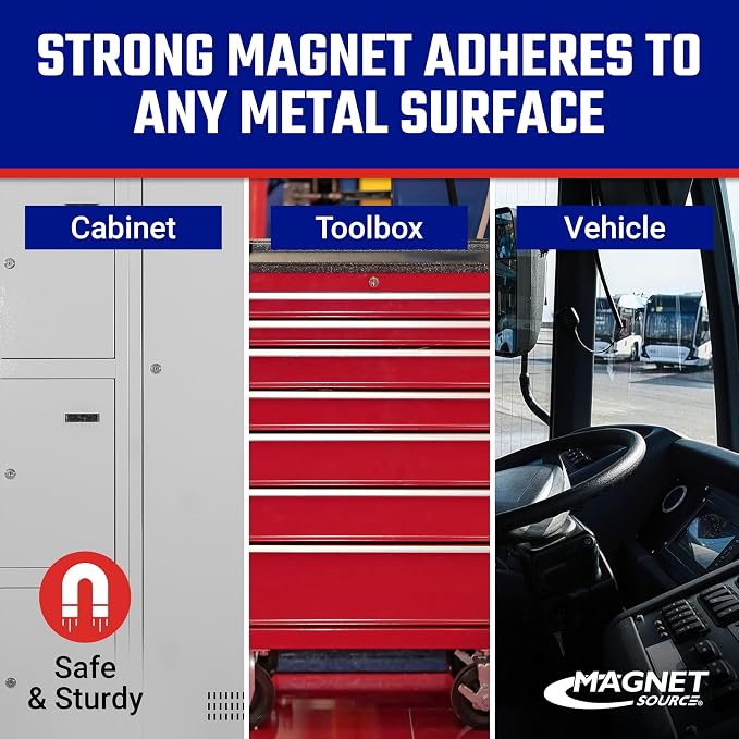 Master Magnetics Magnetic Cup Holder - Caddy for Bottles, Glasses, and Cans - Fits on Fridge, Lawnmower, Forklift, Cart, or Ladder - Heavy-Duty Magnet - Image 6