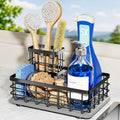 Kitchen Sink Organizer, Large Sink Caddy with Sponge Holder & Diatomite Mat | Cleaning Supplies in One Place, Kitchen Countertop Organizer, Home Essentials, Brush Holder, Quick Dry Tray, Fewer Puddles by HOKEMOM