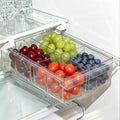 Refrigerator Organizers Storage Fridge Drawer, Storage Containers - 1pc(S) | Under Shelf Drawer for Fruit, Deli, Cheese, Seafood, Pull Out Plastic Organizer Bins fit for Medium Fridge Shelf, Simple Use by onaner