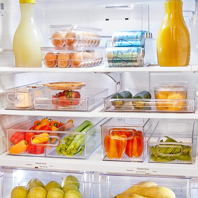 iDesign Plastic Egg Holder for Refrigerator with Handle and Lid, Fridge Storage Organizer for Kitchen, Holds up to 14, 4.25" x 14.5" x 3", Clear - Image 6