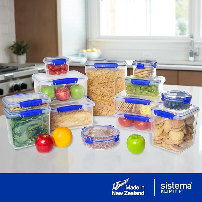 Sistema KLIP IT Large 7L Food Storage Container, Airtight & Stackable, Dishwasher, Freezer, & Microwave-Safe, BPA-Free - Image 7