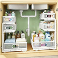 Under Sink Organizer, 2-Pack 3-tier Under Sink Storage Organizer Adjustable Height Easy Assembly Pull Out Cabinet Organizers Basket for Bathroom Kitchen Pantry Home Organization by Unknown