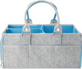 Mr. Pen- Baby Diaper Caddy Organizer, Gray, Blue Inside | Nursery Storage Bin and Car Organizer for Diapers and Baby Wipes by MrPen