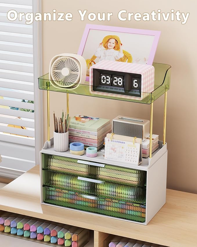 Anylady Bathroom Organizers and Storage, Makeup Organizer (Sturdy Durable Attractive), Ideal for Vanity, Countertop, Counter, Perfume, Skincare, Cabinet, Cosmetic, Dresser Organizer (Green) - Image 4