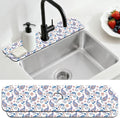 2 Pcs Kitchen Sink Splash Guard Faucet Mat Paisley Pattern Faucet Mat for Sinks Flower Absorbing Drying Mats for Kitchen Bathroom by CONCHLERY%E6%97%97%E8%88%B0%E5%BA%97