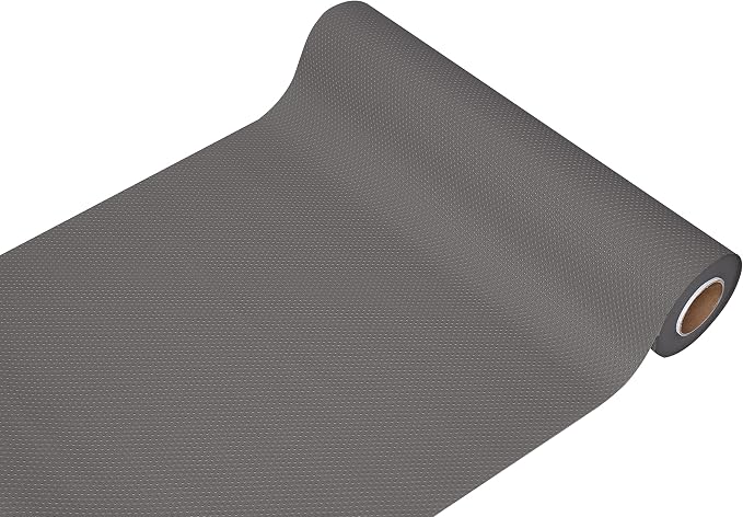 EVALAND Shelf Liner Cabinet Liner Non-Adhesive Drawer Liner 12 in x 33 FT | Non-Slip, Washable, Waterproof, Fridge Liners, Contact Paper, Shelf Liners for Cabinets, Kitchen, Refrigerator, Gray by EVALAND
