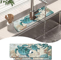 2 Pack Kitchen Sink Splash Guard Faucet Mat 15" X 5.5" Sea Turtle Absorbent Fast Drying Mat Faucet Draining Mat Sink Splash Guard Behind Faucet Drip Catcher for Kitchen Bathroom by Unknown