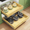 Pull Out Cabinet Organizer, Soft Close Wooden Slide Out Drawers for Pots and Pans, Full-extension Roll Out Shelves for Kitchen Cabinets, Pantry Organization, Bottom & Side Mount(23"W X 21"D x 3.4''H) by Kitstorack