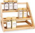 Spice Rack, Spice Organizer -3 Tier Bamboo Spice Racks, Solution for Spice Storage in Kitchens, Countertops，Storage Rooms and Other Places by MNADSFKJ