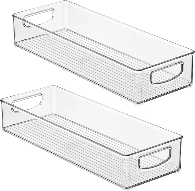 iDesign Slim Extra Long Clear Storage Bin, 4-Pack - Image 9