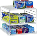 Upgraded Cabinet Organizers - Divided Compartment Holder for Plastic Bag, Wrap, Foil, Snack and Box - Kitchen Organization Under Sink Storage Suitable by WANCHIY