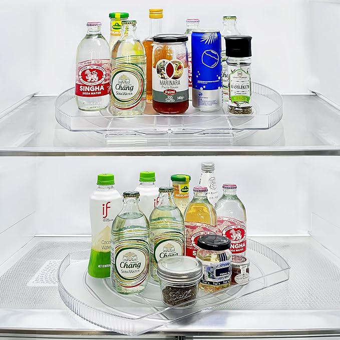 Incostar 360° Rotating Lazy Susan Turntable - Multifunctional Rectangular Organizer 16.5" x 11.1" for Refrigerator, Cabinet, Pantry, and Kitchen Countertop (1 Pack) - Image 9