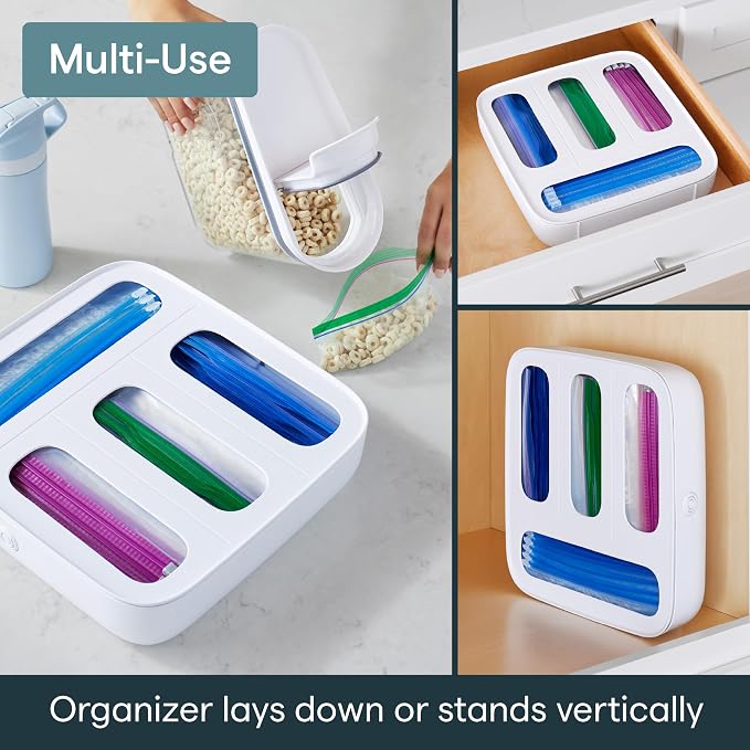 YouCopia StoraBag Food Bag Dispenser, Family Size 4-Slot, Plastic Sandwich Bags Drawer Organizer for Kitchen Storage - Image 7