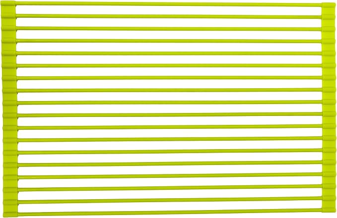 True & Tidy, Multi-Purpose Over the Sink Roll-Up Drying Rack, DR-881, Lime by TrueTidy