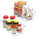 Simple Houseware 2 Pack Clear Fridge Organizer Bin Storage (12"x6"x3.4") | for Cabinet / Pantry / Refrigerator / Freezer / Kitchen by SimpleHouseware
