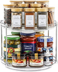 2 Tier Non-Skid Acrylic Lazy Susan Organizer - Rotating Spice Rack - Turntable Organization for Kitchen, Pantry, Countertop, Closet, Bathroom, Vanity, Medicine Cabinet Organizing,10'' by MakeLifeBetterEasier