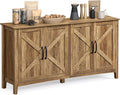 VASAGLE Buffet Cabinet, Coffee Bar, Adjustable Shelf | Sideboard Storage with Cable Hole, Honey Brown, LIRY Collection ULSC381T41 by Unknown