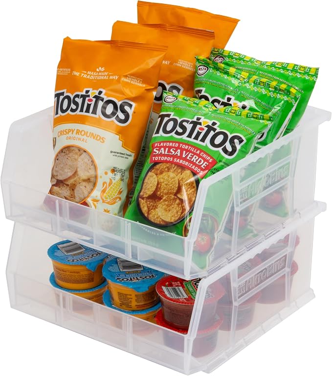 Akro-Mils 30235 AkroBins Plastic Storage Bins, 11"x11"x5", Clear, 6-Pack | Space-Saving Stackable Bins for Garage, Pantry, Craft Organization - Image 10
