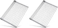 Tomorotec 17.7" x 15.5" Roll Up Dish Drying Rack Over Sink Drying Rack Sink Cover Kitchen Sink Accessories Gadget Multipurpose Organizer Foldable Stainless Steel Drainer (Grey) (Pack of 2) by Tomorotec