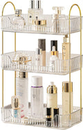 Akinbas 3 Tier Bathroom Organizer Countertop Makeup Perfume Tray Skincare Organizer for Bathroom Dresser Vanity (White) by AKINBAS