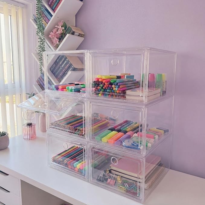 10 Shelf Weekly Clothes Organizer for School Outfits Monday to Friday Daily Daily Clothing Divider with Color Labels 13.39 x 10.24 x 7.28 Inches Plastic Storage Organizer for Home, Bedroom - Image 6